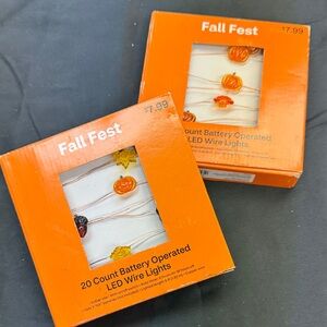 Fall Fest LED Wire Lights Bundle new 2 20 count battery operated led wire lights